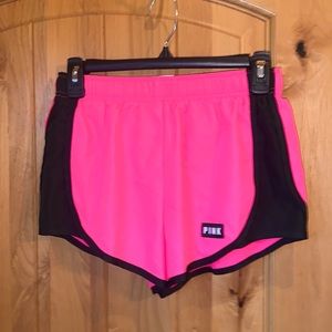 Victoria’s Secret PINK Hot Pink/Black Running Shorts